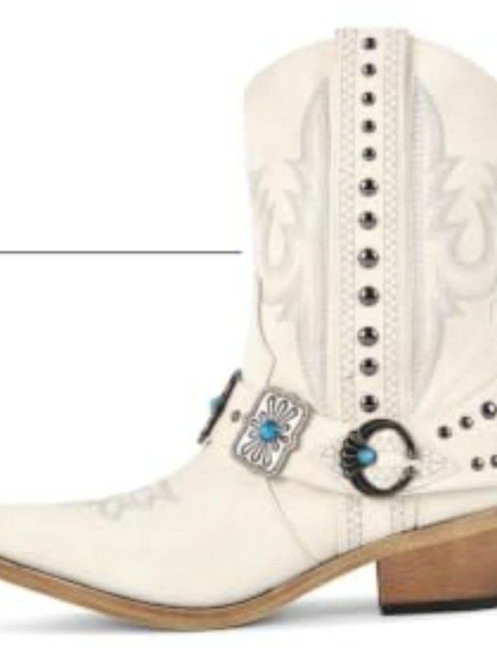 maker Cowgirl Western Boots for Women Ankle High Embroidery Pointed Toe Cowboy - Picture 3 of 6